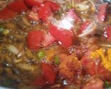 A picture of step 2 of Aloo baingan.