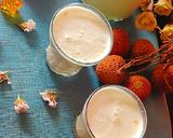 A picture of step 2 of Lychee milkshake.