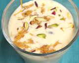 A picture of step 7 of Sitaphal Kunafa Pudding With Gentle Flavours & Texture --- A Silky Decadant Dessert.