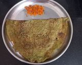 A picture of step 3 of Green moong dal dosa.