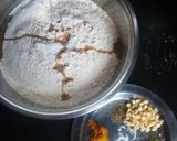 A picture of step 1 of Jeera aloo,masala chaas with masala paratha.