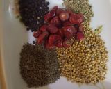 A picture of step 1 of Dahi baray masala.