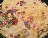 Foto del paso 6 de la receta Espaguetis con bacon y alcachofas