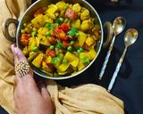 A picture of step 5 of Santula/Mixed veg curry.