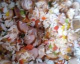 A picture of step 4 of Fried rice and sausages#myuniquericecontest.