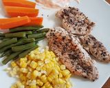 Foto langkah ke 6 dari resep 5. Grilled chicken with steam veggies.