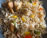 A picture of step 4 of Simple Fried basmatic rice.