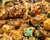 A picture of step 5 of Methi Chicken.