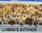 A picture of step 6 of BANANA cake with cream cheese frosting :.