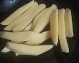 A picture of step 1 of French fries pakoray.