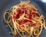รูปขั้นตอนการทำที่ 5 ของ พาสต้า (Linguine) กับมะเขือเทศและทูน่า