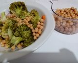 Pas rețetă Salată de broccoli cu năut și ardei copți 1 fotografie