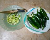 A picture of step 1 of Potato Stuffed Chilli Pakoray.
