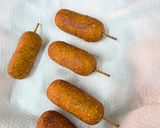 A picture of step 4 of Mini Sabudana Cigars.