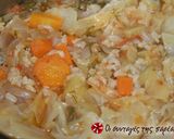 A picture of step 8 of Traditional cabbage and rice.
