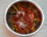 A picture of step 4 of Punjabi mango pickle.