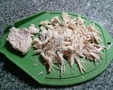 Foto del paso 3 de la receta: Sándwich de pollo en hebras