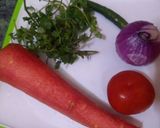 A picture of step 1 of Carrot paratha with salsa fillings.