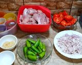 A picture of step 1 of Maharani creamy chicken karahi.