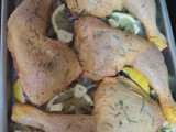 Muslos de pollo al horno al romero y limón