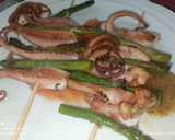 Foto del paso 8 de la receta: Pincho de pulpo con trigueros, vinagreta de balsámico de manzana