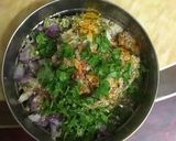 A picture of step 2 of Sprouted moong skewers.