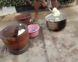 A picture of step 3 of Unadulterated fufu/akpu 😁😁😋.