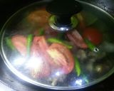 A picture of step 4 of Namkeen mutton karia.