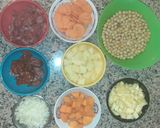 Foto del paso 1 de la receta: Guiso de garbanzos con chorizo colorado y carne