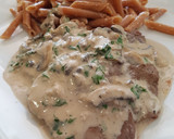 Foto del paso 5 de la receta: Solomillo de ternera al horno en salsa cremosa de champiñón y pasta
