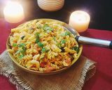 A picture of step 7 of Pasta with mexican chicken.