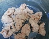 A picture of step 3 of Spicy Chicken popcorn.