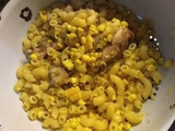 Fideos con pollo y choclo