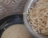 A picture of step 13 of Home Made Fettuccine Alfredo Pasta.