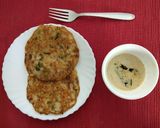 A picture of step 3 of Rice and suji vegetable Savoury pancakes.