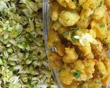 A picture of step 2 of Drumstick Flower pakodas.