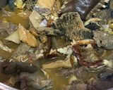 A picture of step 3 of Sea food okro soup.
