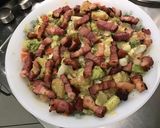 A picture of step 19 of Warm Potato and Asparagus Salad with Bacon, Tomatoes, and Sweet Onion.