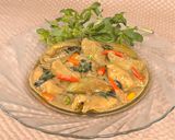 A picture of step 9 of Green Chicken Curry.