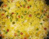 A picture of step 1 of Chinese Rice.