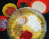 A picture of step 2 of Corn Vada.