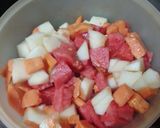 Foto del paso 1 de la receta: Macedonia de melón, sandía y papaya