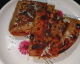 चीजी रोटी रैप बची हुई रोटियां से रेसिपी चरण 8 फोटो