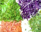 A picture of step 1 of Colorful Salad.