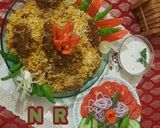 A picture of step 20 of Seekh kbab biryani.