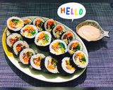 Hình bước làm 7 của món Kimbap truyền thống 🍱