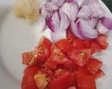 A picture of step 1 of Gobi Gosht.