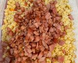 A picture of step 2 of Nana Joe’s Spam Macaroni Salad.