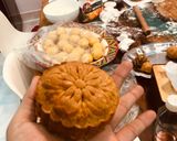 Hình bước làm 1 của món Bánh trung thu #trangramthang8