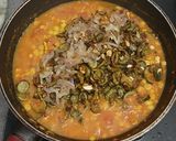 A picture of step 5 of Bitter gourd with chana dal masala.